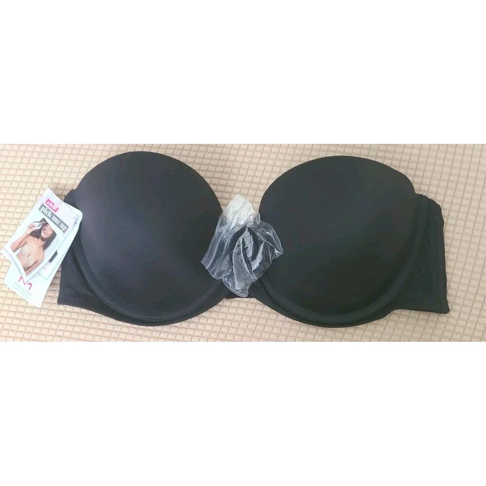 Maidenform ~ Women's Strapless Bra Hidden Underwire Convertible Black ~ 38c NWT